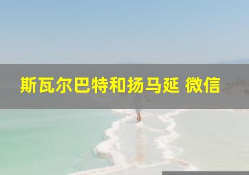 斯瓦尔巴特和扬马延 微信